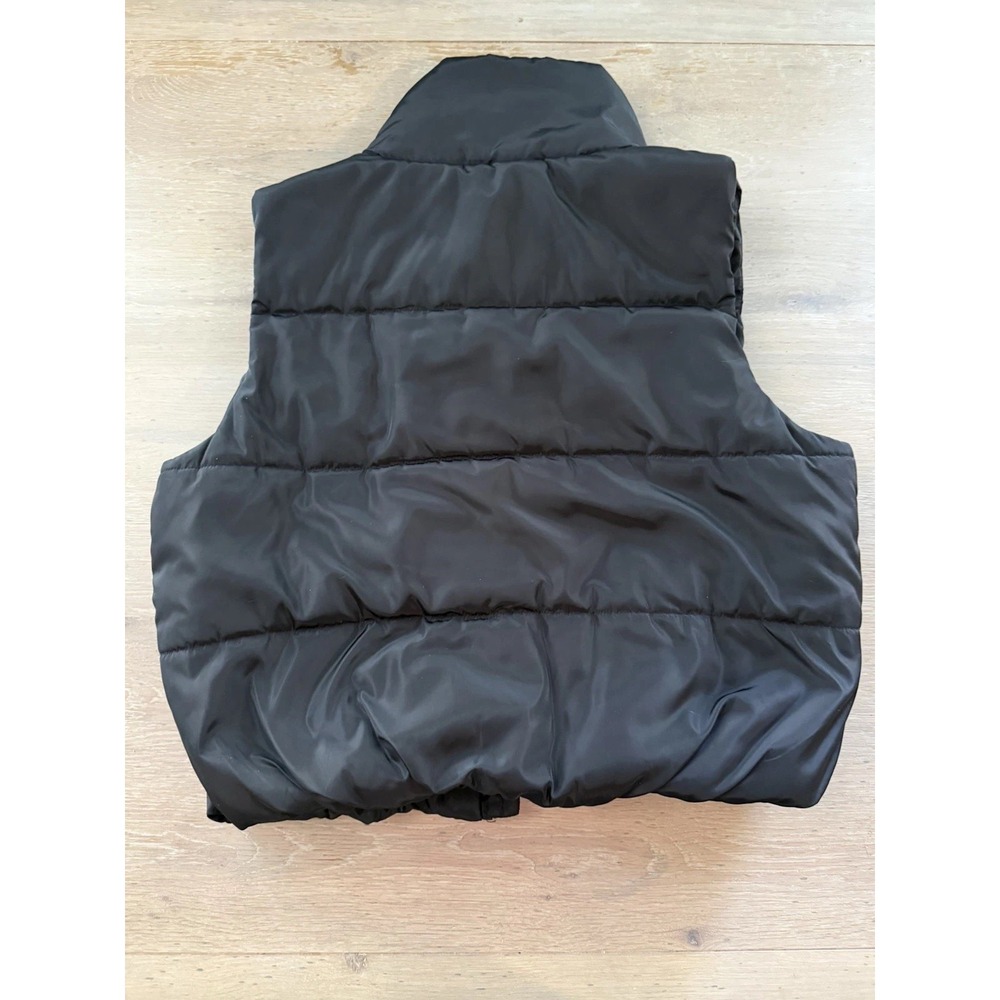 AUTOMET Women's Black Zipper Front Puffer Vest with Pockets - Picture 2 of 7